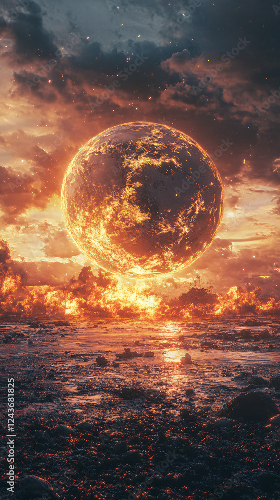 Fototapeta premium The effects of global warming