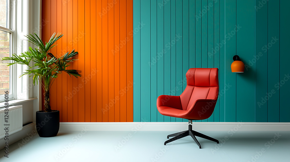 Modern seating design inspiration contemporary interior stylish chair vibrant color palette minimalistic space aesthetic living room concept Modern seating design inspiration contemporary interior stylish chair vibrant color palette minimalistic space aesthetic living room concept
