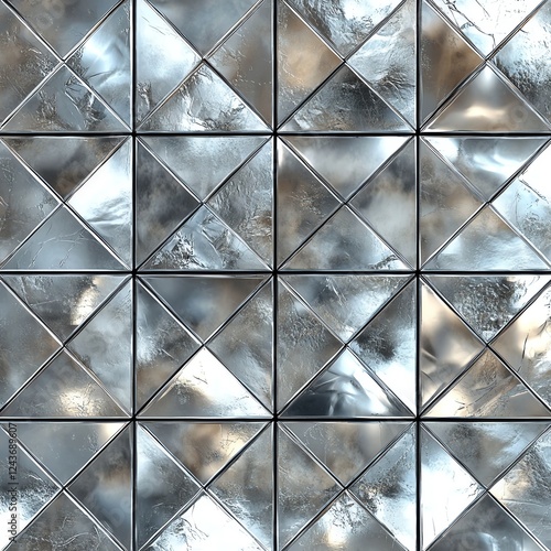 Wallpaper Mural Abstract silver triangle tile pattern Torontodigital.ca