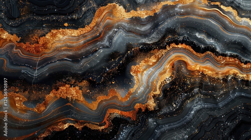 Abstract Gold And Black Marble Texture Background Abstract Gold And Black Marble Texture Background