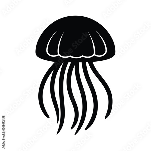 jellyfish on black background