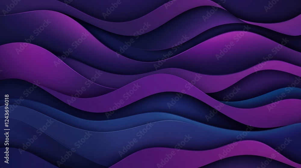 Fototapeta premium Abstract Purple and Blue Waves Background