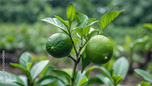 Wallpaper Mural Fresh Calamansi Lime Plant with Lush Green Leaves in Tropical Garden Setting Ideal for Nature and Agriculture Themes Torontodigital.ca