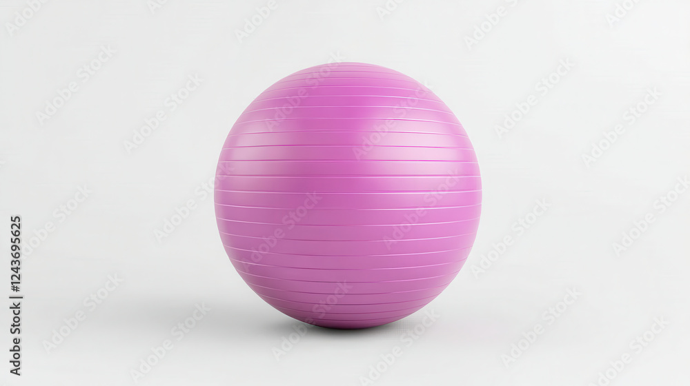 Fototapeta premium vibrant pink exercise ball, perfect for fitness routines and workouts