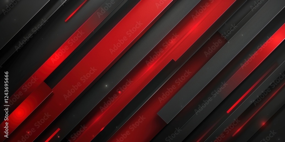 Obraz premium Abstract Red and Black Geometric Background