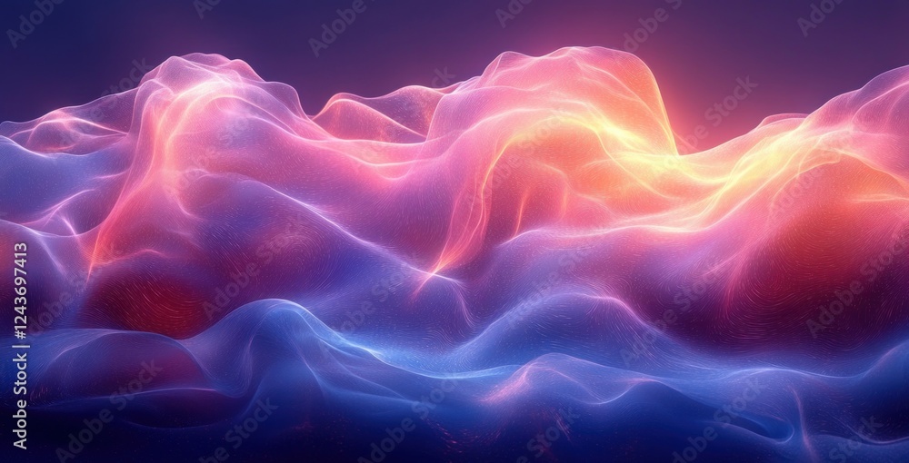 Obraz premium Waves of Light Abstract Background Design