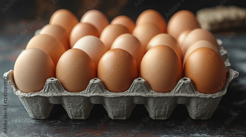 fresh brown eggs in carton box isolated on transparent background fresh brown eggs in carton box isolated on transparent background