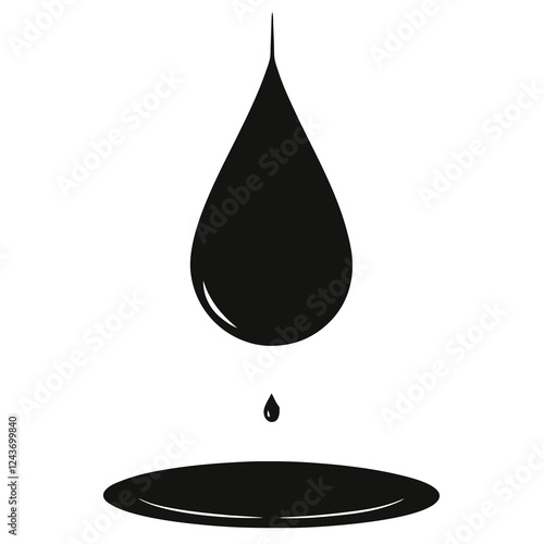 silhouette vector of water droplet