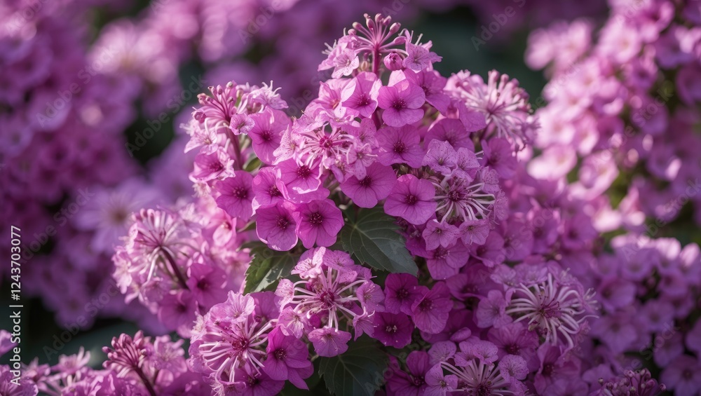 Vibrant cluster of magenta flowers captured from above showcasing natural beauty in bright daylight setting. Vibrant cluster of magenta flowers captured from above showcasing natural beauty in bright daylight setting.