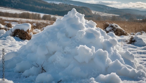 Wallpaper Mural Snow-covered mound in a natural German landscape showcasing winter beauty and serene outdoor scenery under soft sunlight. Torontodigital.ca
