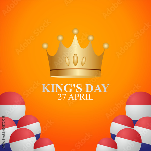 vector graphic of king's day ideal for king's day celebration.