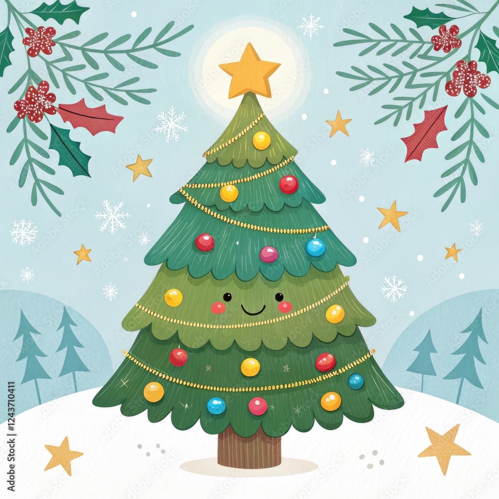 Obraz premium christmas tree with gifts