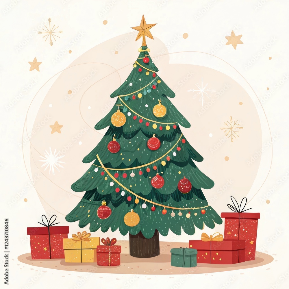 christmas tree with gifts christmas tree with gifts