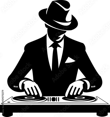 Free vector cute astronaut playing dj electronic music with headphone cartoon icon illustration.	