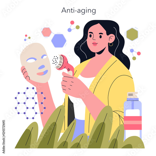 Biohacking. Flat Vector Illustration