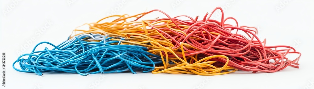 Colorful rubber bands stacked on white isolate background. Colorful rubber bands stacked on white isolate background.