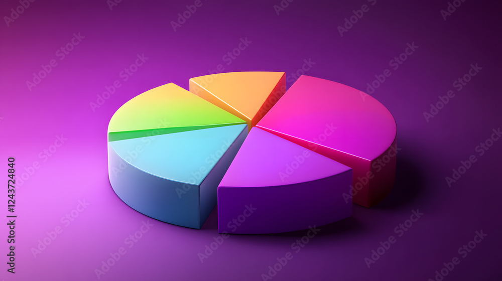 3D vector pie chart infographic template, semicircle form, divided into nine parts, smooth glowing texture, highly vibrant colors ranging from deep purple to neon green, modern and clean design, high
3D vector pie chart infographic template, semicircle form, divided into nine parts, smooth glowing texture, highly vibrant colors ranging from deep purple to neon green, modern and clean design, high