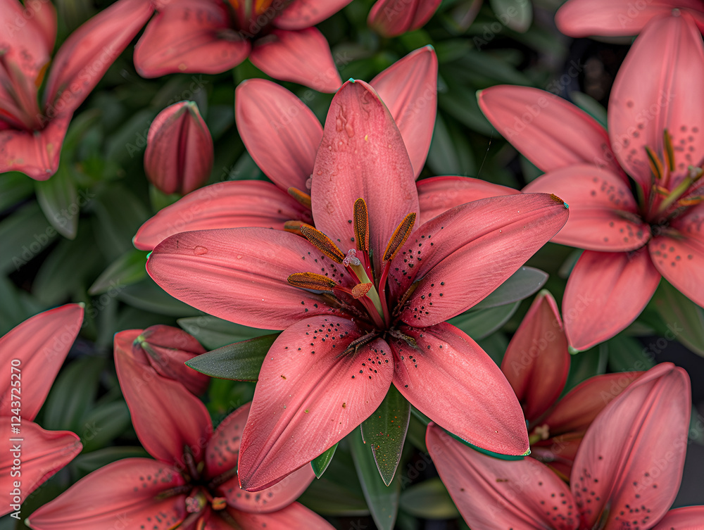 Fototapeta premium Lily flower closeup