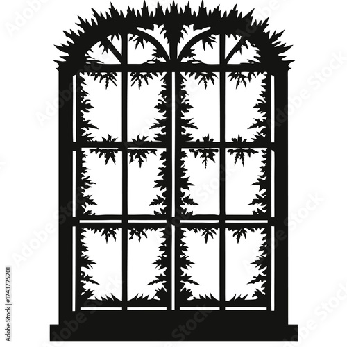 frost-covered window pattern vector