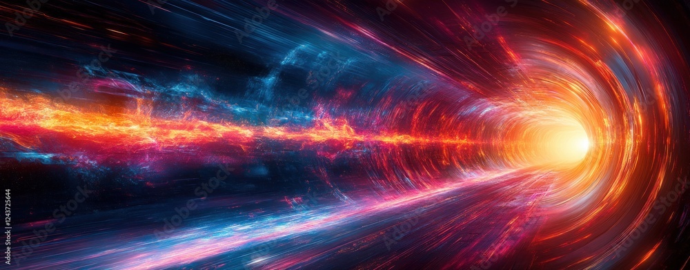 Fototapeta premium Dynamic Abstract Futuristic Background with Bright Colors and Motion