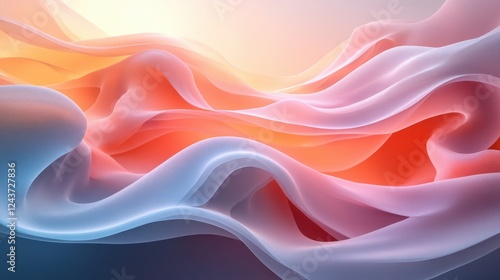 Wallpaper Mural Surreal Abstract Landscape Soft Pastel Colors Fluid Curves Organic Forms Ethereal Light Dreamy Atmosphere Torontodigital.ca