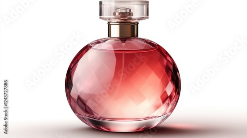 glass perfume bottle isolated on transparent background