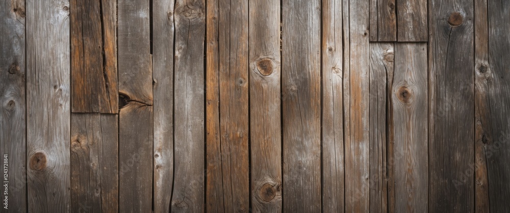 Rustic wooden barn background featuring textured planks with natural knots and weathered details ideal for vintage or farmhouse designs. Rustic wooden barn background featuring textured planks with natural knots and weathered details ideal for vintage or farmhouse designs.