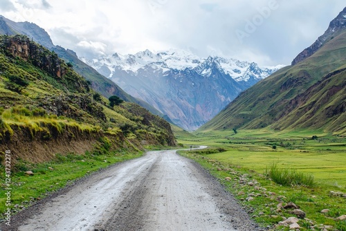 Mountain road and landscape.