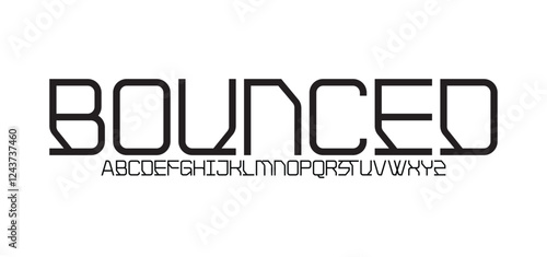 Technology science font, digital cyber alphabet made robotic style, uppercase letters A, B, C, D, E, F, G, H, I, J, K, L, M, N, O, P, Q, R, S, T, U, V, W, X, Y, Z numerals 0, 1, 2, 3, 4, 5, 6, 7, 8, 9