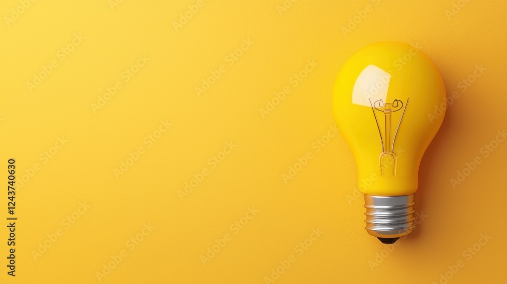 Bright and Glowing Yellow Lightbulb Symbolizing the Spark of Innovation The Illuminating Concept of New Ideas and Solutions Bright and Glowing Yellow Lightbulb Symbolizing the Spark of Innovation The Illuminating Concept of New Ideas and Solutions