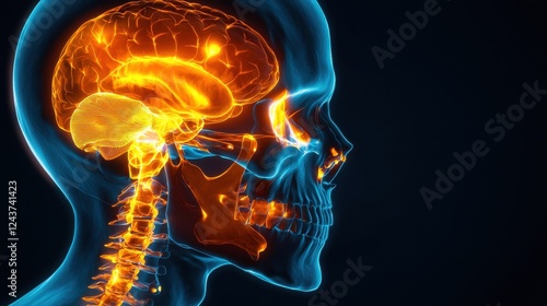 MRI scan of a fibrous joint in the skull, clearly highlighting cranial sutures