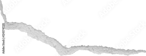 Ripped torn paper edges isolated on black background