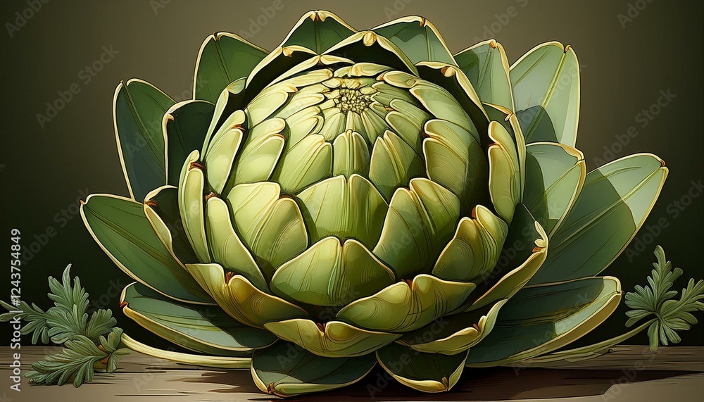 Fototapeta premium Hintergrund Artischocke