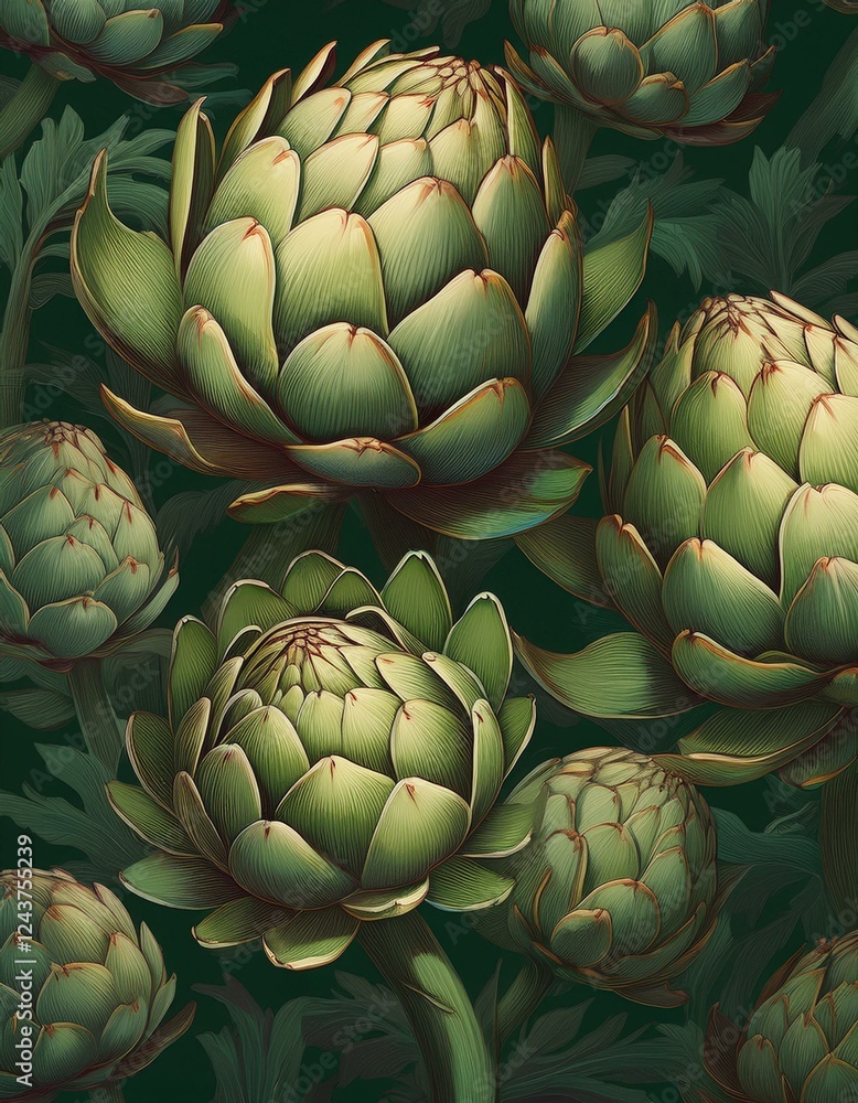 Fototapeta premium Hintergrund Artischocke