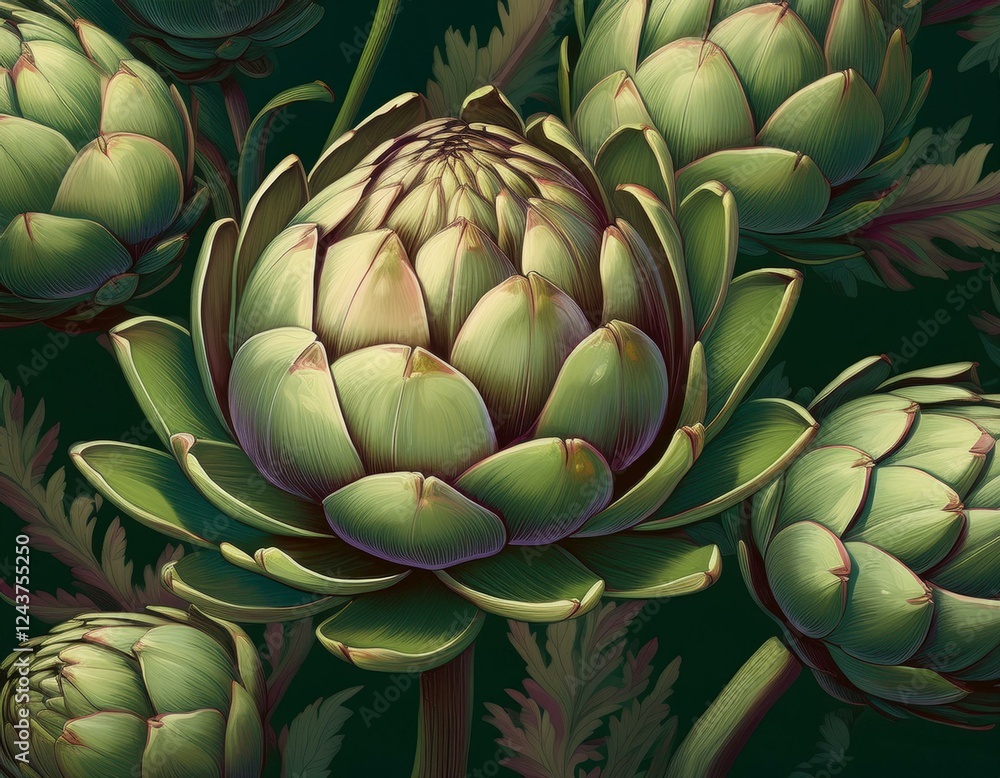 Fototapeta premium Hintergrund Artischocke