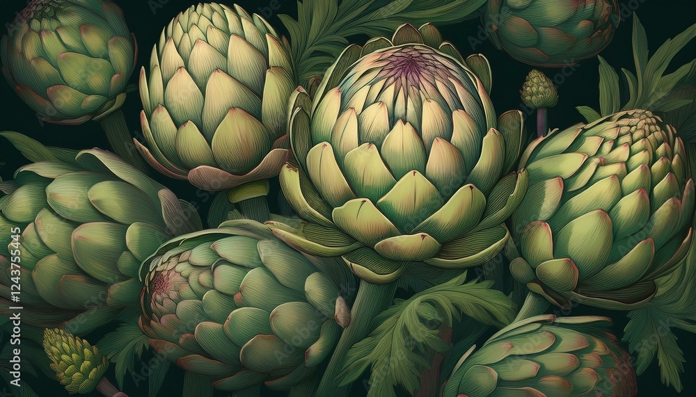 Fototapeta premium Hintergrund Artischocke