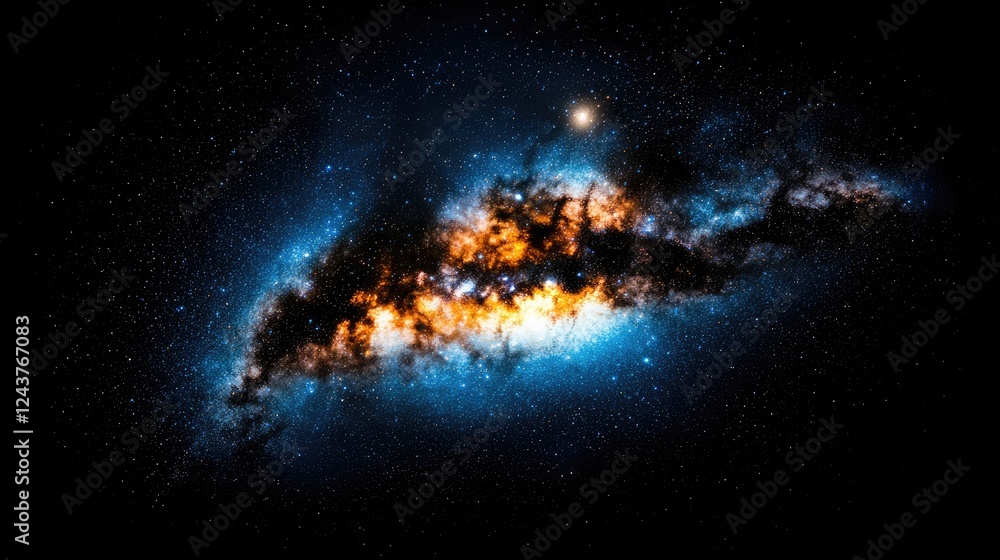 Obraz premium Cosmic Nebula, celestial swirls, star-filled background, space exploration