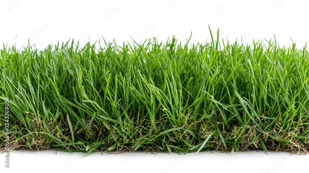 Lush green grass isolated on white background; nature texture Lush green grass isolated on white background; nature texture