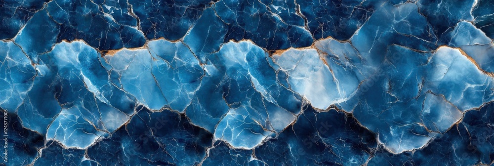 Obraz premium Abstract Blue and White Marble Texture with Intricate Patterns and Unique Veining Ideal for Backgrounds and Artistic Designs