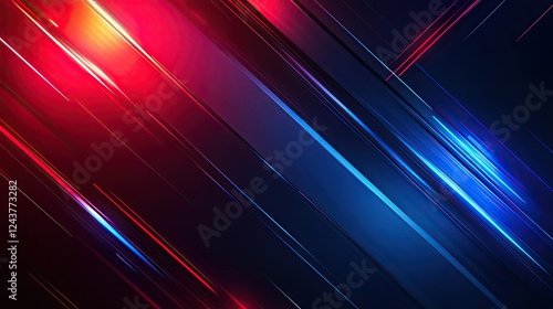 Abstract neon light sci-fi modern futuristic background. Abstract futuristic background with pink blue glowing neon and bokeh lights. Data transfer concept.