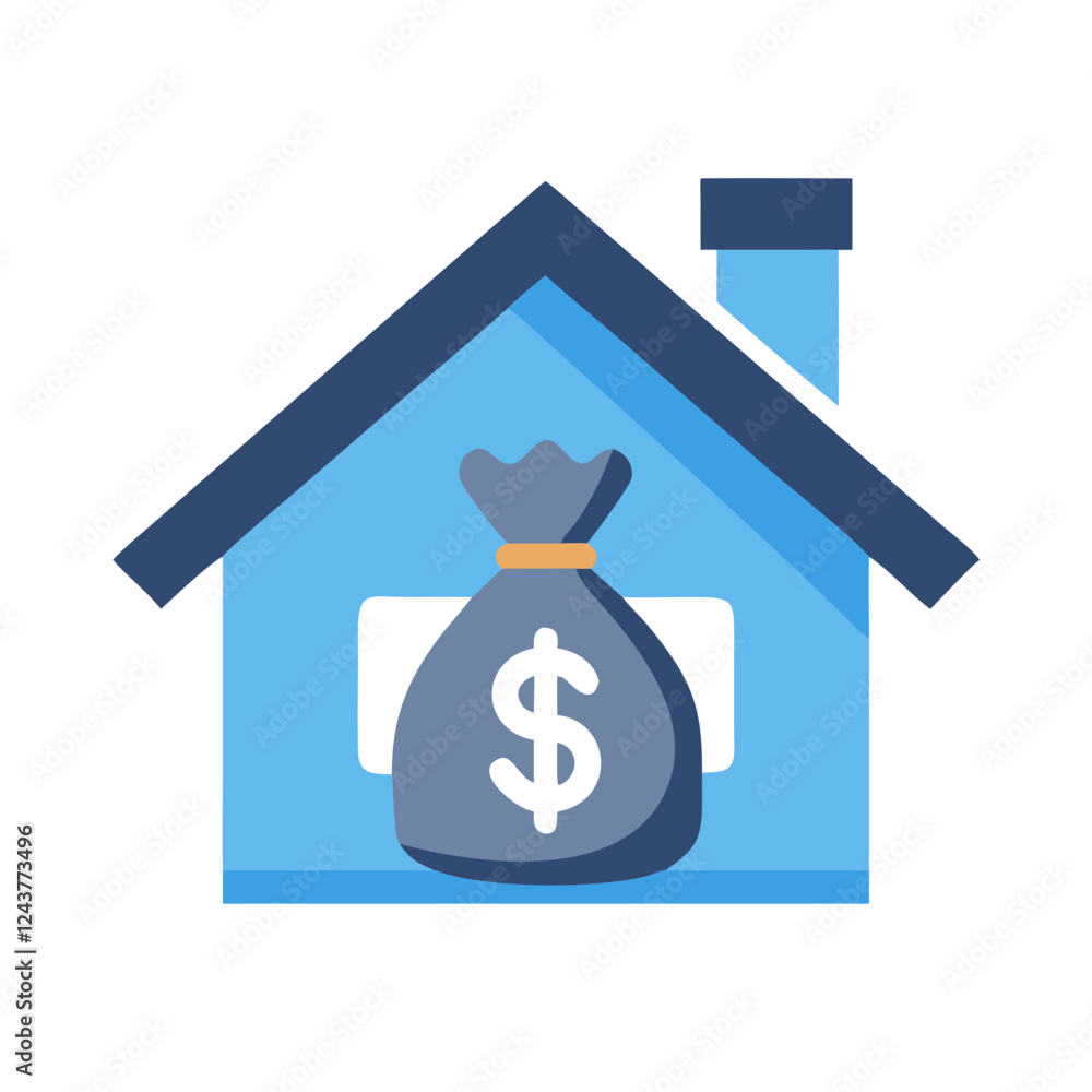 house with money bag symbolizes financial security house with money bag symbolizes financial security