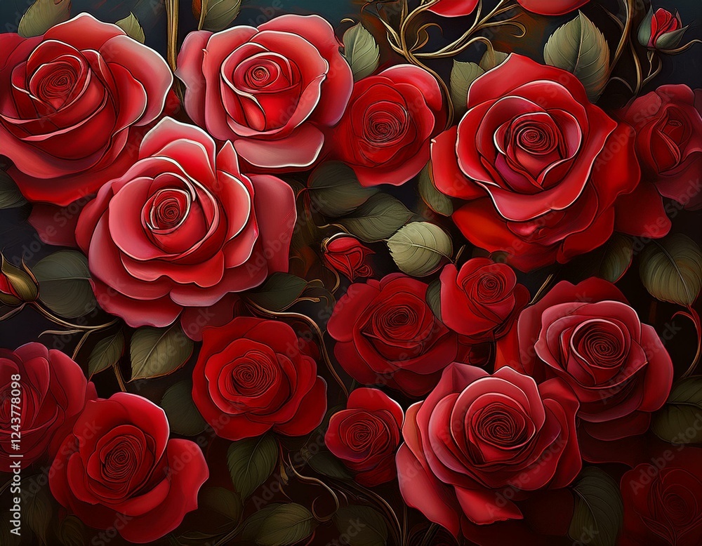 Obraz premium Hintergrund rote Rosen