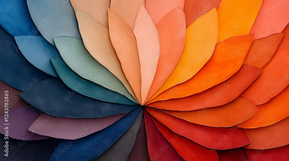 Fototapeta premium Colorful Radial Color Palette Swatch Samples