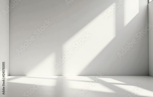 Wallpaper Mural Modern abstract background showcasing geometric shadows cast by an unseen light source on a smooth minimalist surface Torontodigital.ca