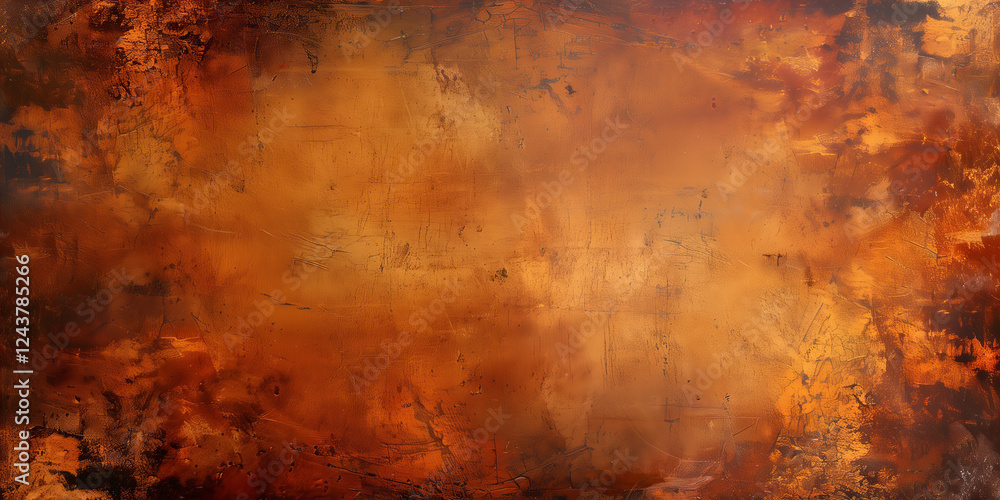 Obraz premium Fiery Orange and Brown Abstract Texture Background