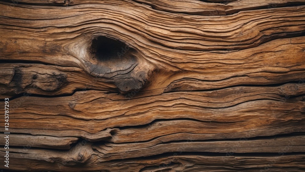 Naklejka premium Natural wood texture showcasing rich, intricate grain patterns and organic details ideal for backgrounds or design elements.