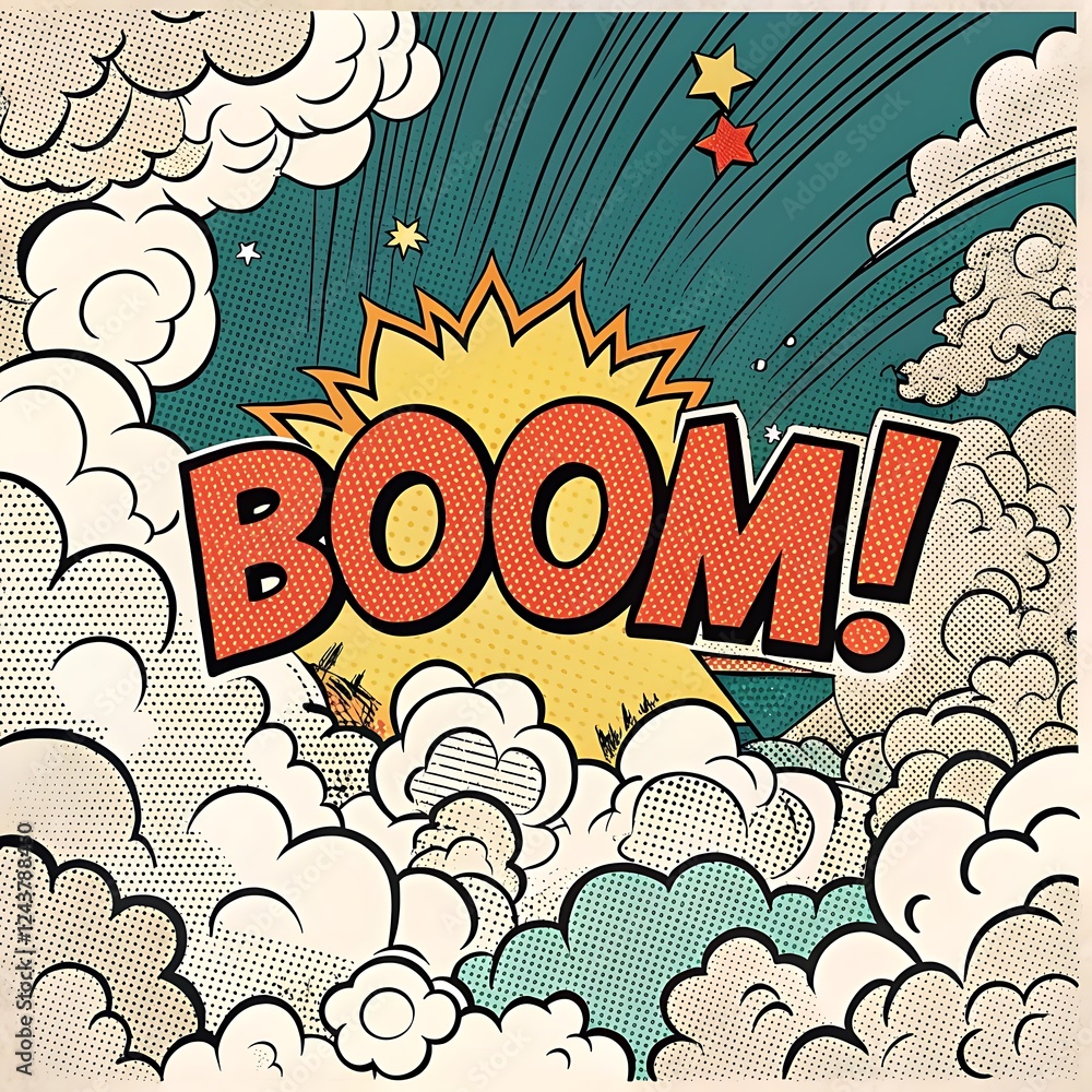 BOOM wording comic speech bubble BOOM wording comic speech bubble