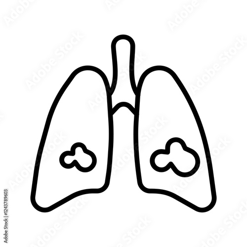 Lung Cancer Icon Design
