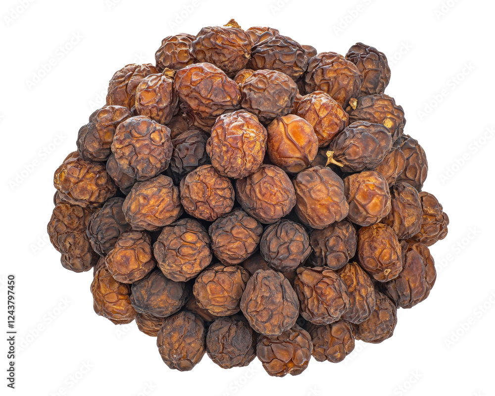 Obraz premium A pile of brown, textured seeds resembling small, round nuts.