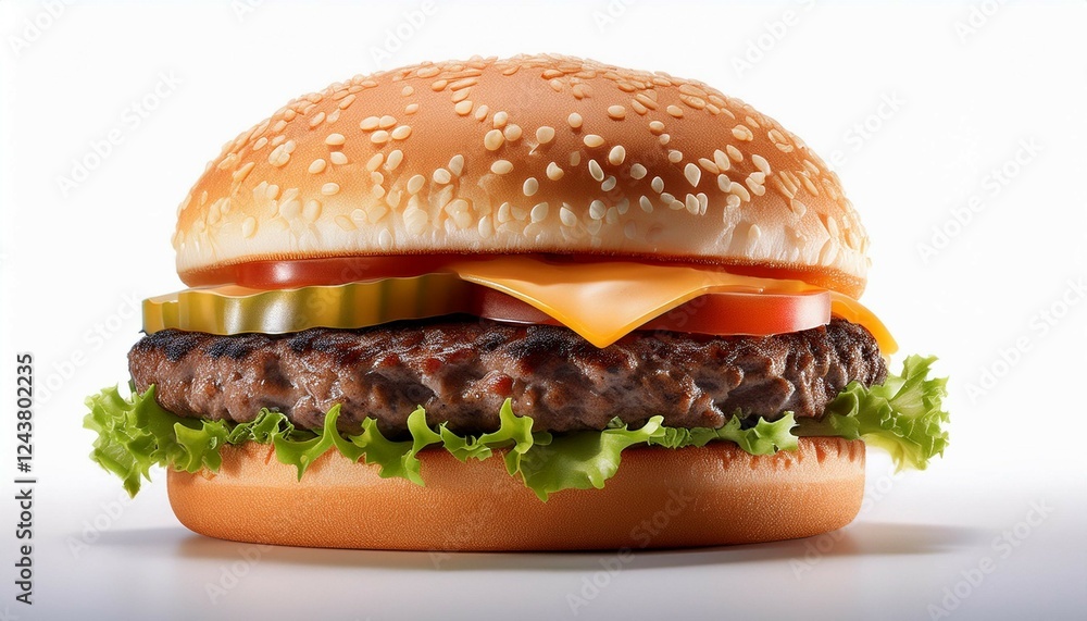 hamburger on a white background hamburger on a white background